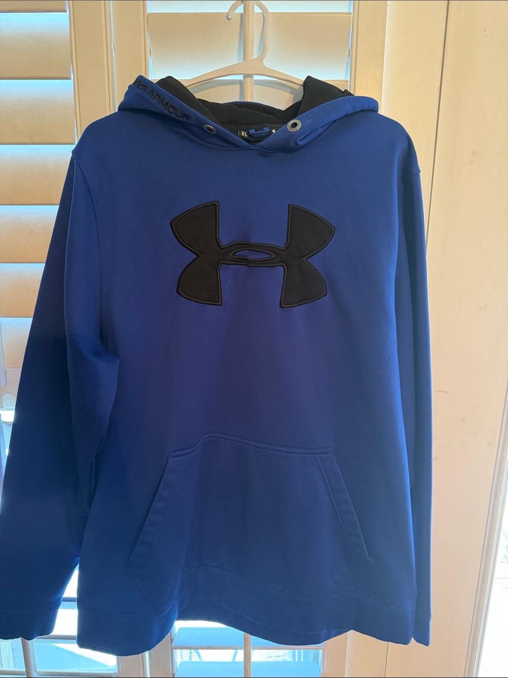 Under Armour Men’s Royal Blue Hoodie with Black Logo